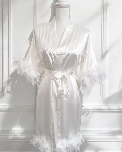 Peignoir/nuisette luxe plume