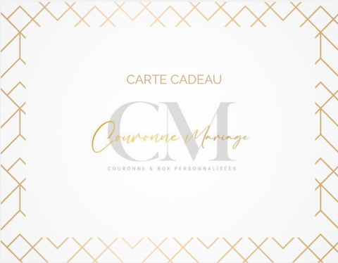 CARTE CADEAU COURONNE MARIAGE